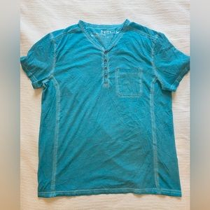 HELIX teal t-shirt.